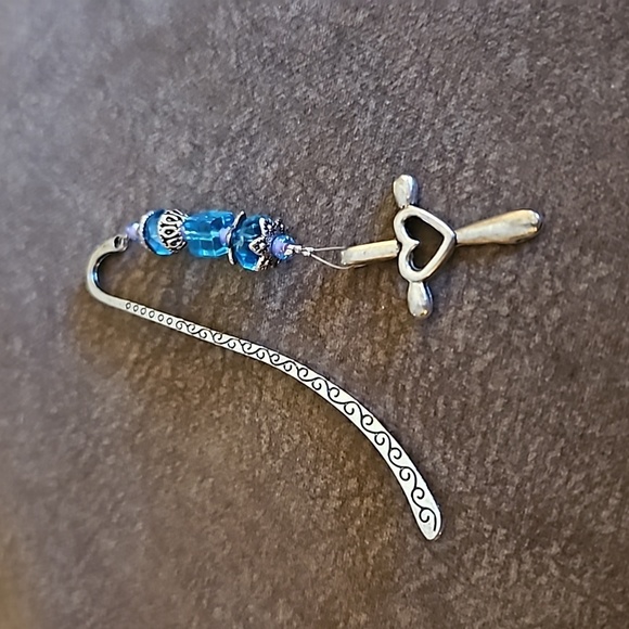 3/$30 Cross Glass Beaded Bookmark - Picture 2 of 4